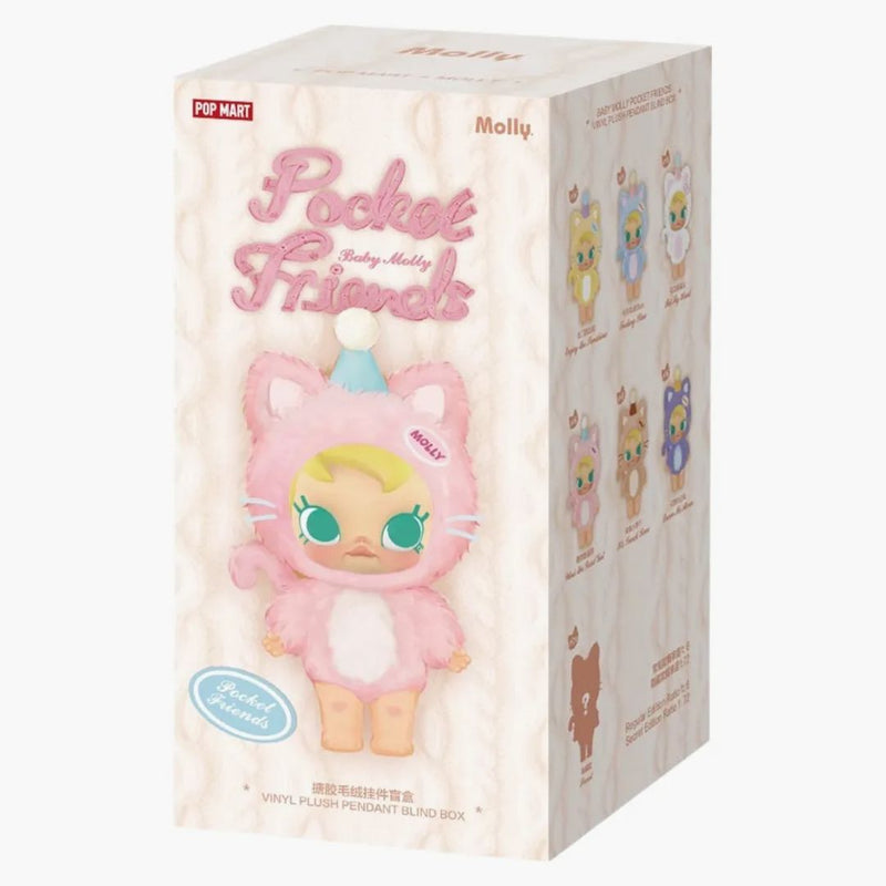 Pop Mart Baby Molly Pocket Friends Series Vinyl Plush Pendant Single Blind Box