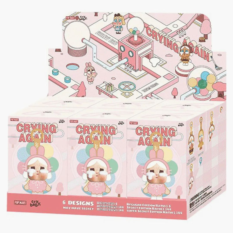 Pop Mart Crybaby Crying Again Series Vinyl Face Plush Sealed Case (6 Blind Box)