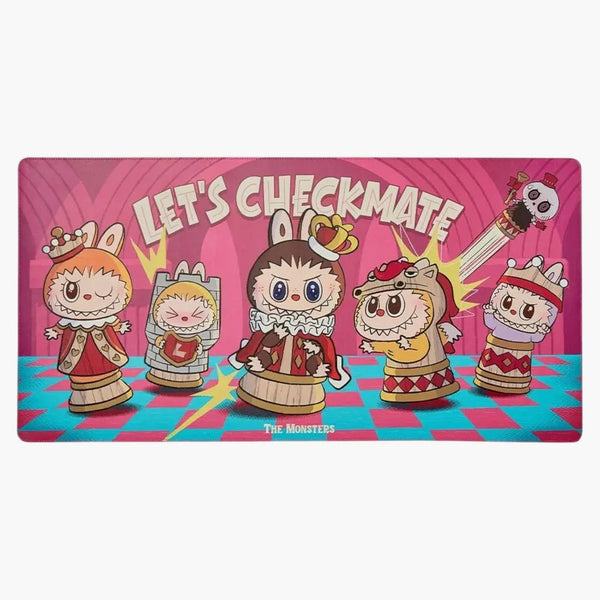 Pop Mart Labubu The Monsters Let's Checkmate Series Computer Desk Mat