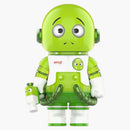 Pop Mart Mega Space Molly X Emoji Series Todo en verde 100%