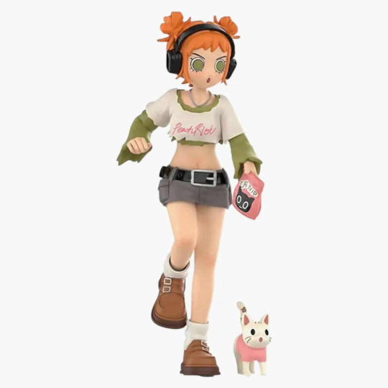 Pop Mart Peach Riot Rush Hour Series Gigi Cat Walker Figure