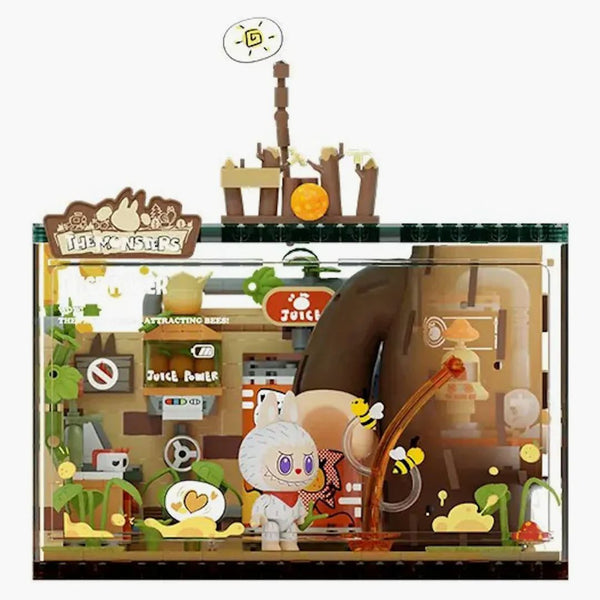 Pop Mart Pop Blocks Labubu The Monsters Forest Secret Base Series Blocks Juice Maker P10002 Building Block
