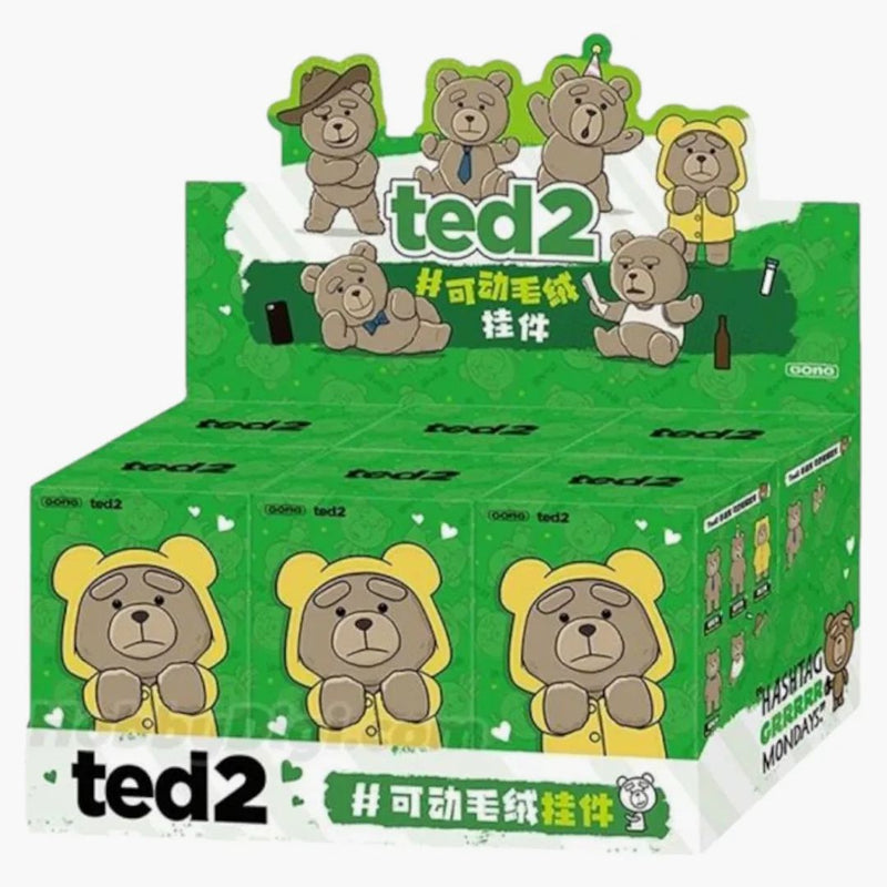 Pop Mart Pop Mart Ted2 Teddy Bear Action Plush Pendant Series Sealed Case (6 Blind Box)