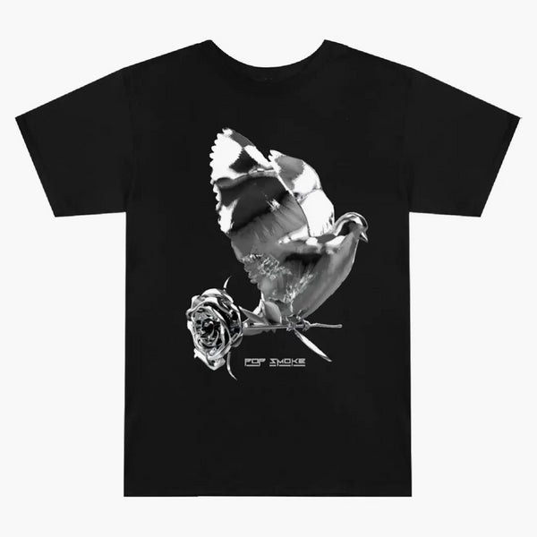 Koszulka Pop Smoke + Rose Black