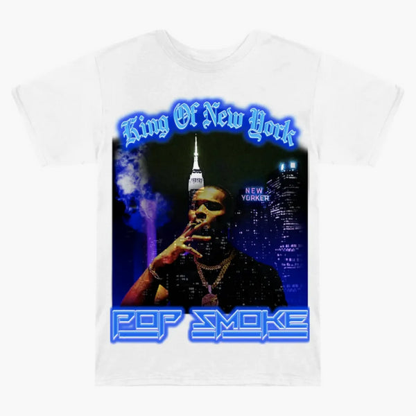 Pop King King of New York T-shirt biały