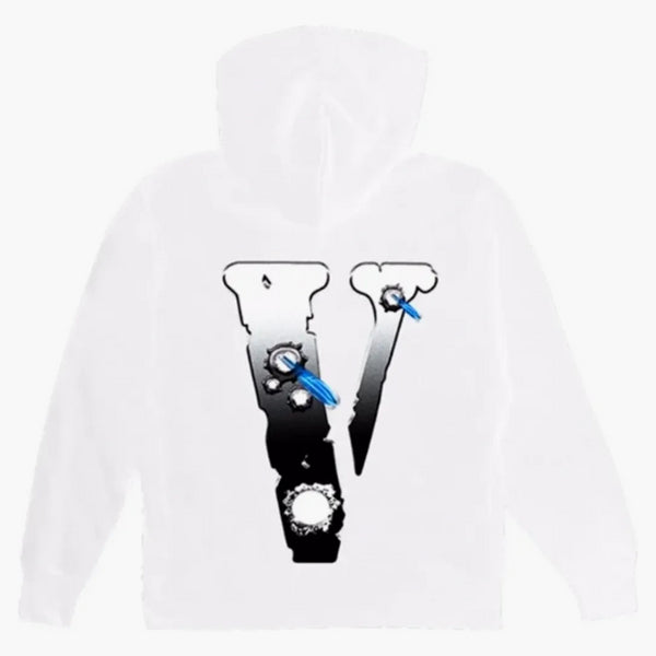 Pop Smoke X Vlone Hawk Em' Hoodie White