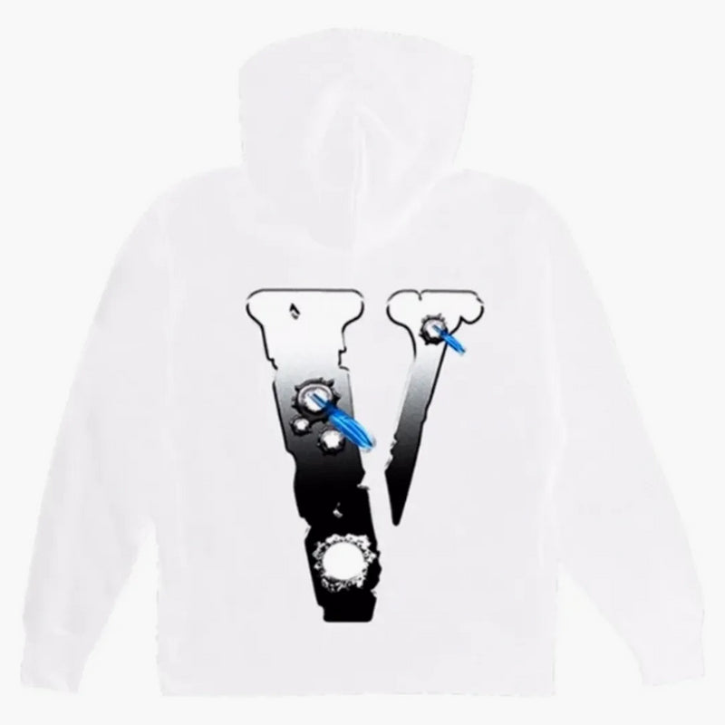 Pop Smoke X Vlone Hawk Em' Hoodie White
