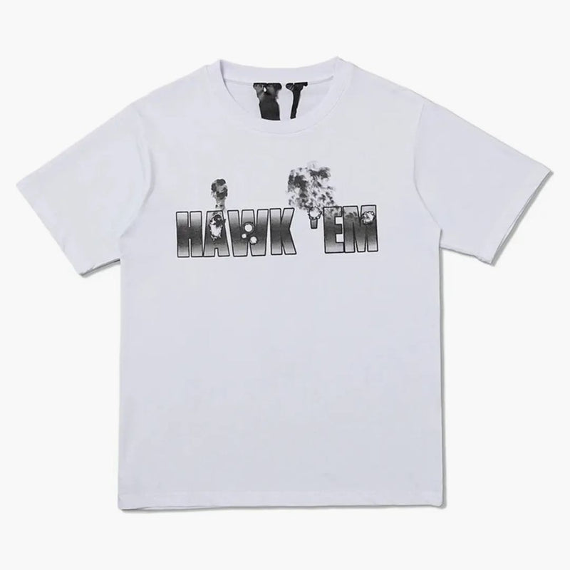 Pop Smoke X Vlone Hawk Em' T-shirt White