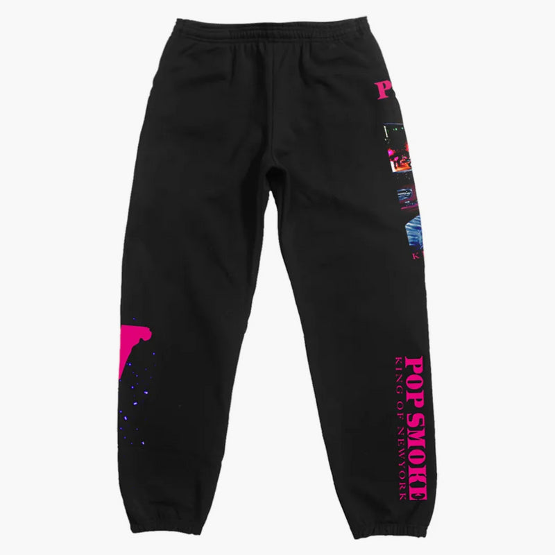 Pop Smoke x Vlone King of NY Sweatpants Black