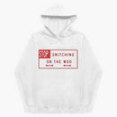 Pop Smoke X Vlone Stop Snitching Hoodie White/red