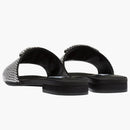 Prada 10mm Crystal Slide Black Satin