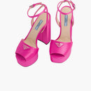 Prada 135mm Platform sandály begonia růžový satén