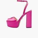 Prada 135mm Platform sandály begonia růžový satén