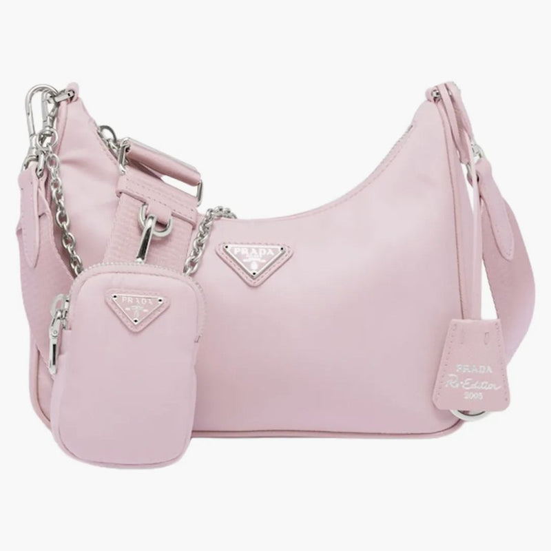 Prada 2005 Taška na ramen Alabaster Pink