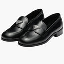 Prada 25mm Penny Loafer Black Brushed Leather