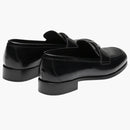 Prada 25mm Penny Loafer Black Brushed Leather