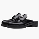 Prada 40mm Mule Black Brushed Leather
