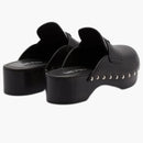 Prada 45mm Studded Clogs Black Leather