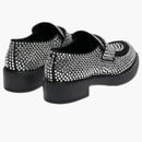 Prada 50mm Crystal Loafer Black Satin