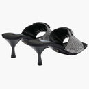 PADA 65mm Crystal Heelled Sandals Black Satin