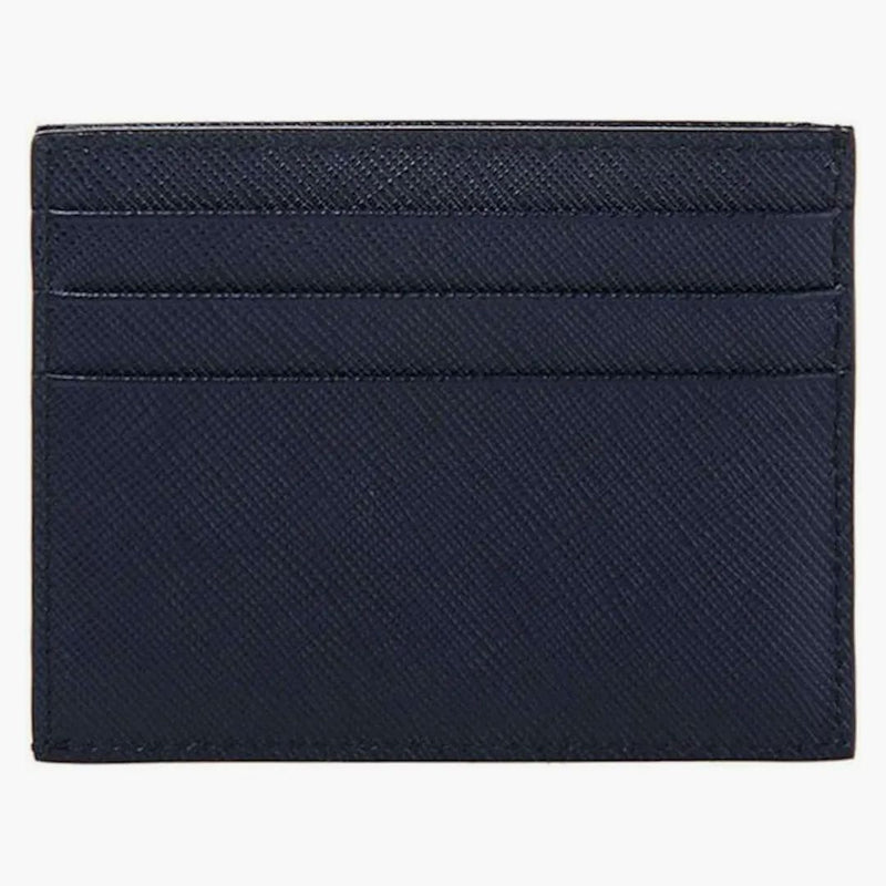 Prada Bifold Card Case (6 Card Slot) Saffiano Leather Navy