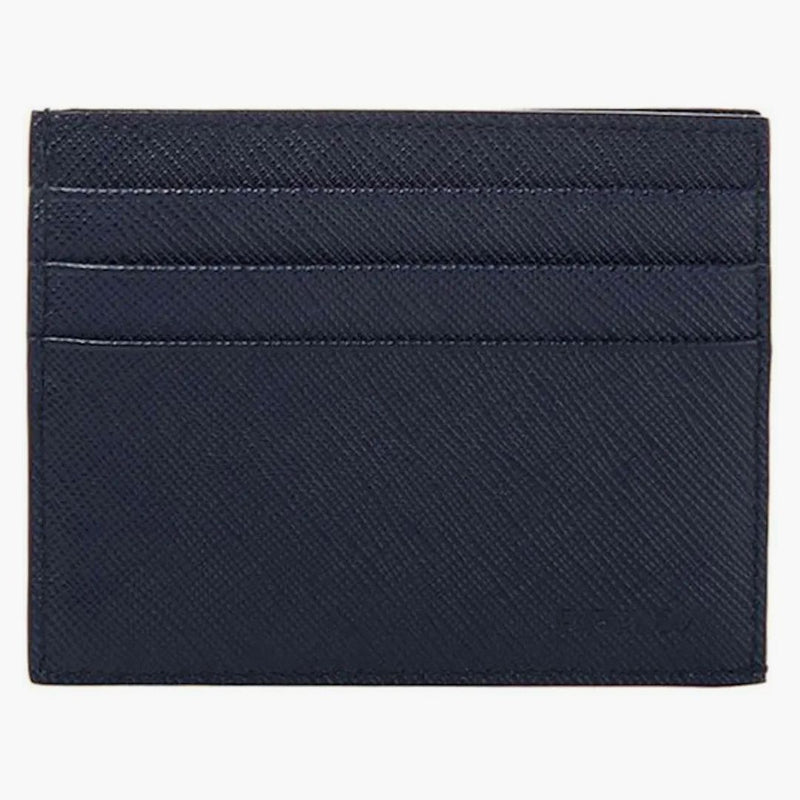 Prada Bifold Card Case (6 Card Slot) Saffiano Leather Navy
