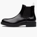 Prada Brushed Calf Leather Chelsea Boot Black