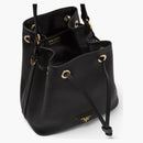 Prada Burce Bag Saffiano Leather Gold-Tone Black