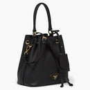Prada Burce Bag Saffiano Leather Gold-Tone Black