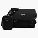 Prada Buckled Satchel Shoulder Bag Black