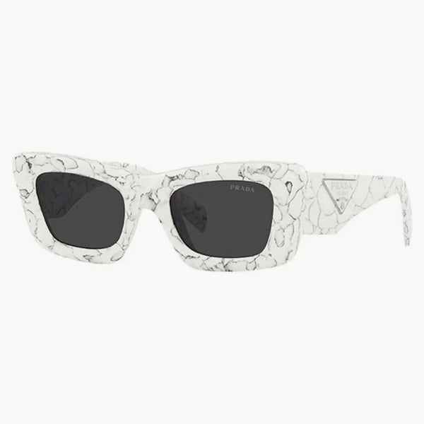 Prada Cat Eye Solglasögon Vit marmor (PR13ZS-17D5S0-50)
