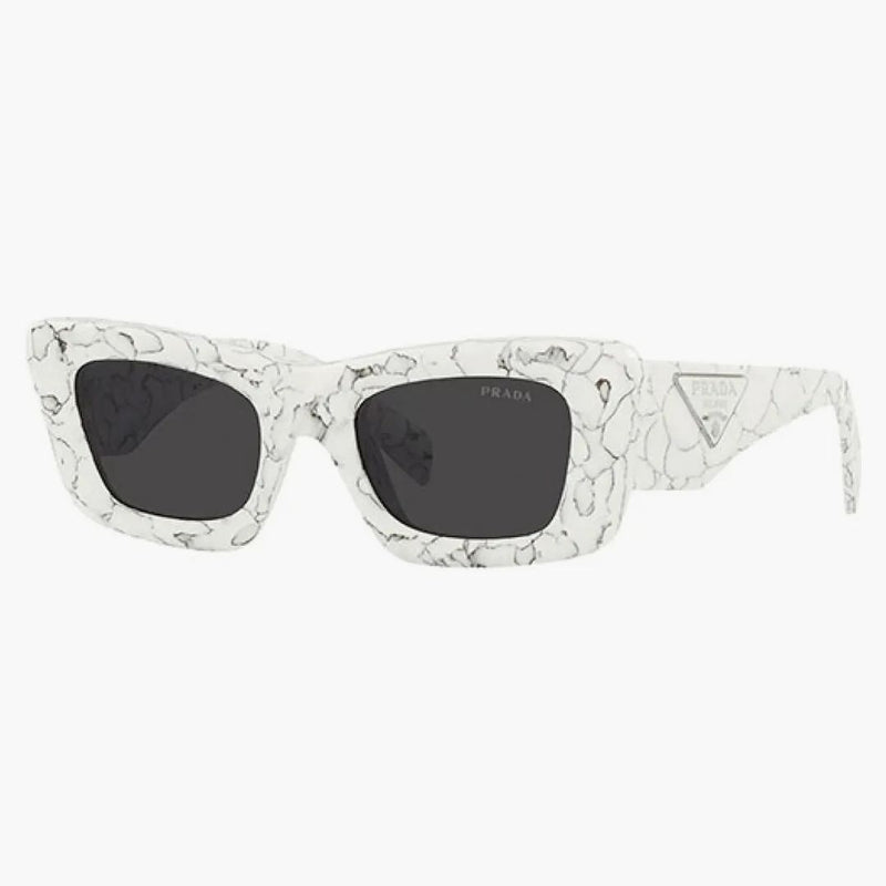 Prada Cat Eye Sunglasses White Marble (pr13zs-17d5s0-50)