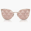 Prada Cateye Sunglasses Gold (pr50zs-svf05t-59)