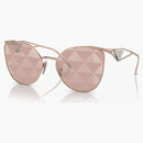 Prada Cateye Sunglasses Gold (pr50zs-svf05t-59)