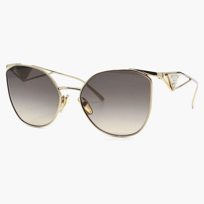 Prada Cateye Sunglasses Gold (pr50zs-zvn3d0-59)