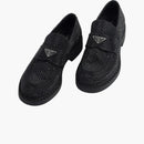 Prada Chocolate 35mm Crystal Loafer Black Satin
