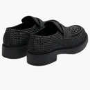 Prada Chocolate 35mm Crystal Loafer Black Satin