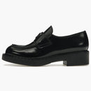 Prada Chocolate 50mm Loafer Black Brushed Leather