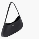 Prada Cleo Shoulder Bag Brushed Leather Black