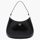Prada Cleo Shoulder Bag Brushed Leather Black