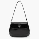 Prada Cleo Shoulder Bag with Flap Black
