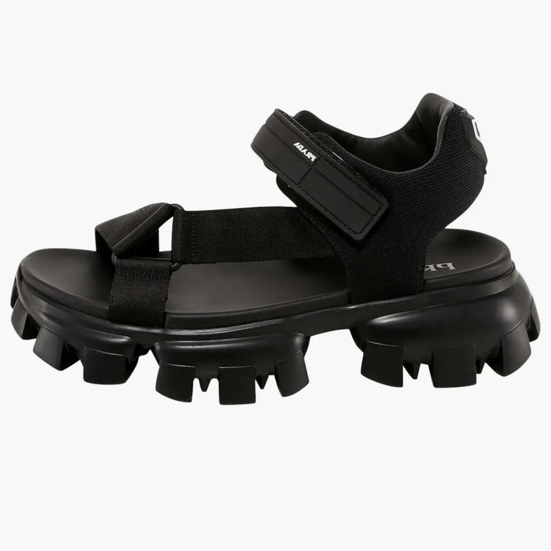 Prada Cloudbust Thunder Sandal Black Nylon