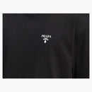 Prada cotton nylon detail boxy cut t-shirt black/white