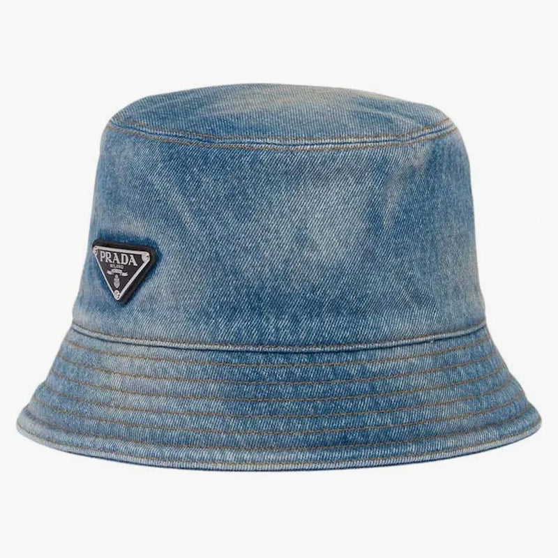 Prada Denim Bucket Hat Light Blue