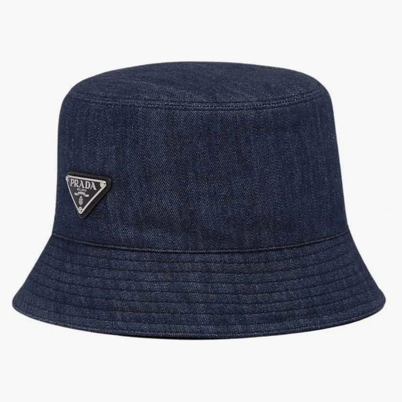 Prada Denim Bucket Hat Navy