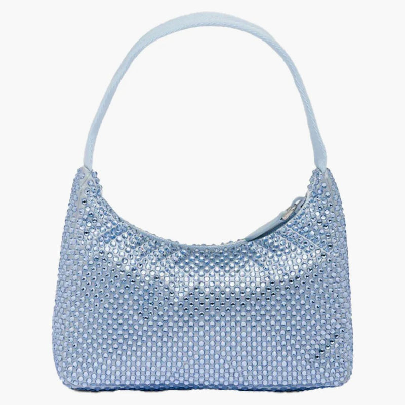 Prada Satin Crystal Mini-bag Celeste