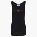 Prada Enamel Logo Plaque Tank Top Black