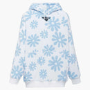 Prada Floral Print Hoodie Blue