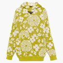 Prada Floral Print Hoodie Green White