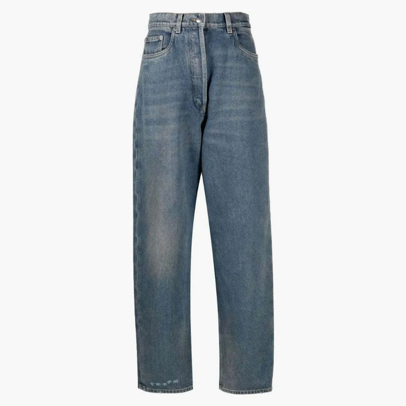 Prada High Waist Straight-leg Jeans Blue